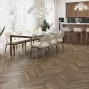 Каменно-полимерная плитка SPC Alpine floor Chevron Alpine ECO 18-4 Дуб Насыщенный