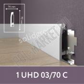 Плинтус полимерный  под покраску Solid 03/70C на клипсы или клей (70*14*2400мм)