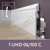 Плинтус полимерный под покраску  Solid 06/105C на клипсы или клей (105*14*2400мм)