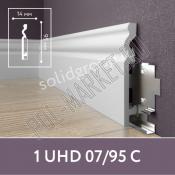 Плинтус полимерный  под покраску Solid 07/95C на клипсы или клей (95*14*2400мм)