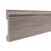 Плинтус дюрополимерный Decor-Dizayn 005-80SH Серый  (80*13*2400мм)