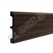 Плинтус дюрополимерный Decor-Dizayn 706-73SH Темный орех (80*13*2400мм)