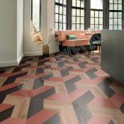 Клеевая LVT (ПВХ) плитка Moduleo Moods  Trapezoid Blackjack Oak 22229