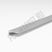 Микроплинтус Bonkeel Prof плоский Серебро (6.1*16*2700мм)