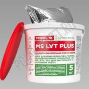 Клей для пвх, spc и кварц виниловых покрытий Tricol 1k ms lvt plus (5кг)