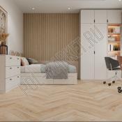 Клеевая ПВХ плитка CronaFloor Herringbone LVT Дуб Дижон 010